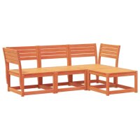 vidaXL 4-tlg. Garten-Lounge-Set Wachsbraun Massivholz Kiefer