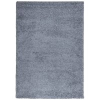 vidaXL Teppich Shaggy Hochflor Modern Blau 140x200 cm