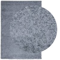 vidaXL Teppich Shaggy Hochflor Modern Blau 140x200 cm