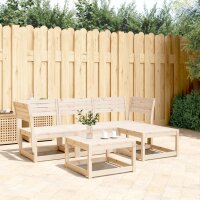 vidaXL 4-tlg. Garten-Lounge-Set Massivholz Kiefer