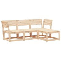 vidaXL 4-tlg. Garten-Lounge-Set Massivholz Kiefer