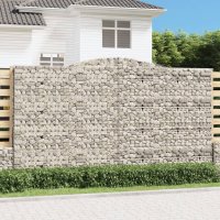 vidaXL Gabionen mit Hochbogen 15Stk. 400x50x220/240cm...