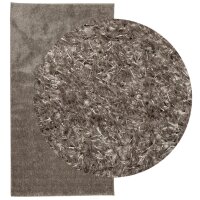 vidaXL Teppich ISTAN Hochflor Gl&auml;nzend Grau 80x150 cm