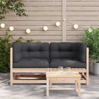 vidaXL Garten-Ecksofas mit Kissen 2 Stk. Massivholz Kiefer