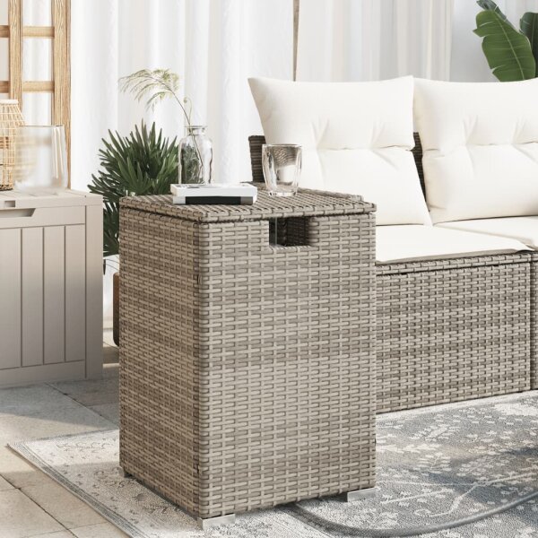 vidaXL Propan-Tank-Verstecktisch Grau 40x40x60 cm Poly Rattan