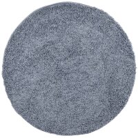 vidaXL Teppich Shaggy Hochflor Modern Blau &Oslash; 80 cm