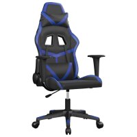 vidaXL Gaming-Stuhl mit Massagefunktion Schwarz und Blau...