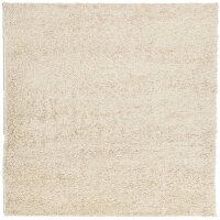 vidaXL Teppich Shaggy Hochflor Modern Golden 160x160 cm