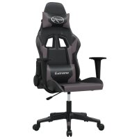 vidaXL Gaming-Stuhl mit Massagefunktion Schwarz und Grau...