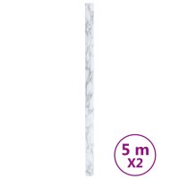 vidaXL Möbelfolien Selbstklebend Marmor-Optik Weiß 90x500 cm PVC
