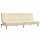 vidaXL Schlafsofa 2-Sitzer Creme Stoff