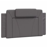 vidaXL Kopfteil-Kissen Grau 100 cm Kunstleder