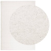 vidaXL Teppich Shaggy Hochflor Modern Creme 120x170 cm