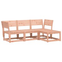 vidaXL 4-tlg. Garten-Lounge-Set Massivholz Douglasie