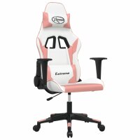 vidaXL Gaming-Stuhl mit Massagefunktion Weiß und...