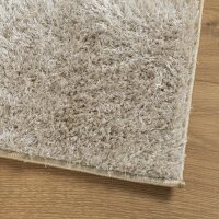 vidaXL Teppich ISTAN Hochflor Gl&auml;nzend Beige 80x150 cm