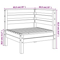 vidaXL Garten-Ecksofa Massivholz Douglasie