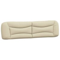 vidaXL Kopfteil-Kissen Creme 200 cm Stoff