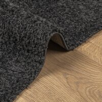 vidaXL Teppich Shaggy Hochflor Modern Anthrazit 120x120 cm