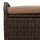 vidaXL Sitzbank mit Stauraum &amp; Kissen Braun 115x51x52 cm Poly Rattan