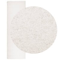 vidaXL Teppich Shaggy Hochflor Modern Creme 80x250 cm