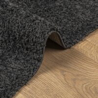 vidaXL Teppich Shaggy Hochflor Modern Anthrazit 200x200 cm