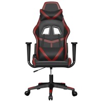 vidaXL Gaming-Stuhl mit Massagefunktion Schwarz und Weinrot Kunstleder