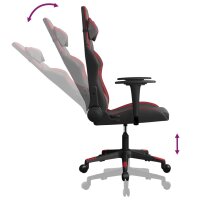 vidaXL Gaming-Stuhl mit Massagefunktion Schwarz und Weinrot Kunstleder