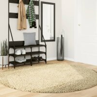 vidaXL Teppich Shaggy Hochflor Modern Golden &Oslash; 200 cm