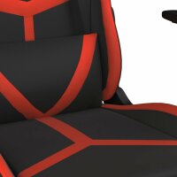 vidaXL Gaming-Stuhl mit Massagefunktion Schwarz und Rot Kunstleder