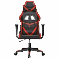 vidaXL Gaming-Stuhl mit Massagefunktion Schwarz und Rot Kunstleder