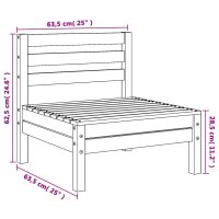 vidaXL Gartensofas ohne Armlehnen 4 Stk. Massivholz Douglasie