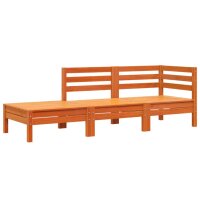 vidaXL Gartensofa 3-Sitzer Wachsbraun Massivholz Kiefer