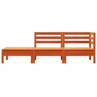 vidaXL Gartensofa 3-Sitzer Wachsbraun Massivholz Kiefer