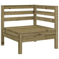 vidaXL Gartensofa 2-Sitzer mit Hocker Kiefernholz Impr&auml;gniert