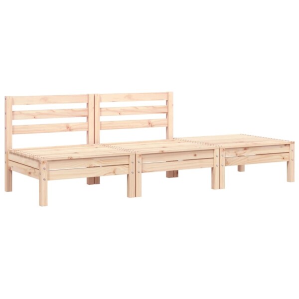 vidaXL Gartensofa 3-Sitzer Massivholz Kiefer