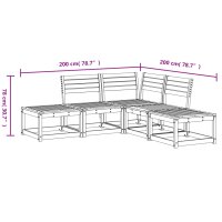 vidaXL 5-tlg. Garten-Sofagarnitur Kiefernholz Impr&auml;gniert