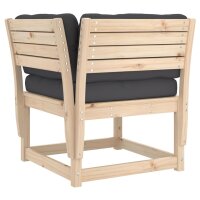 vidaXL 4-tlg. Garten-Lounge-Set mit Kissen Massivholz Kiefer