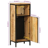 vidaXL Badschrank 40x27x90 cm Massivholz Mango und Eisen