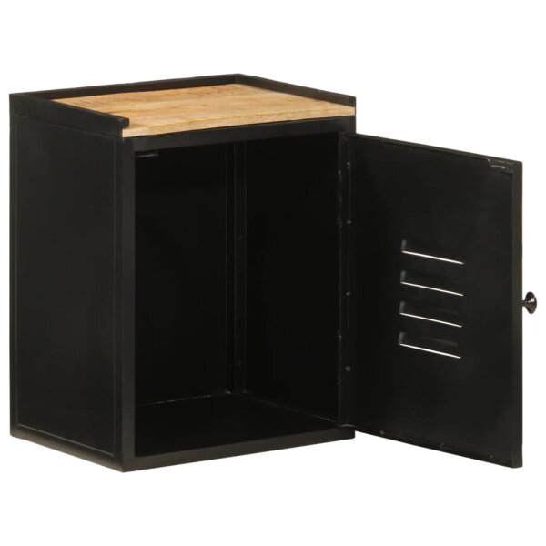 vidaXL Badschrank 40x30x50 cm Eisen und Massivholz Mango