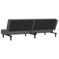 vidaXL Schlafsofa 2-Sitzer Grau Kunstleder