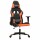 vidaXL Gaming-Stuhl mit Massagefunktion Schwarz und Orange Kunstleder