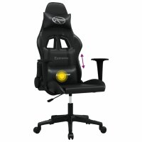 vidaXL Gaming-Stuhl mit Massagefunktion Schwarz Kunstleder