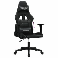 vidaXL Gaming-Stuhl mit Massagefunktion Schwarz Kunstleder