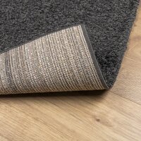 vidaXL Teppich Shaggy Hochflor Modern Anthrazit 240x240 cm