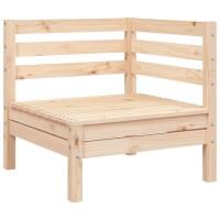 vidaXL Gartensofa 2-Sitzer mit Hocker Massivholz Kiefer