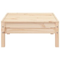 vidaXL Gartensofa 2-Sitzer mit Hocker Massivholz Kiefer