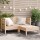 vidaXL Gartensofa 2-Sitzer mit Hocker Massivholz Kiefer