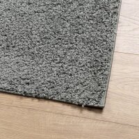 vidaXL Teppich Shaggy Hochflor Modern Gr&uuml;n 140x200 cm