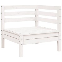 vidaXL Gartensofa 3-Sitzer Wei&szlig; Massivholz Kiefer